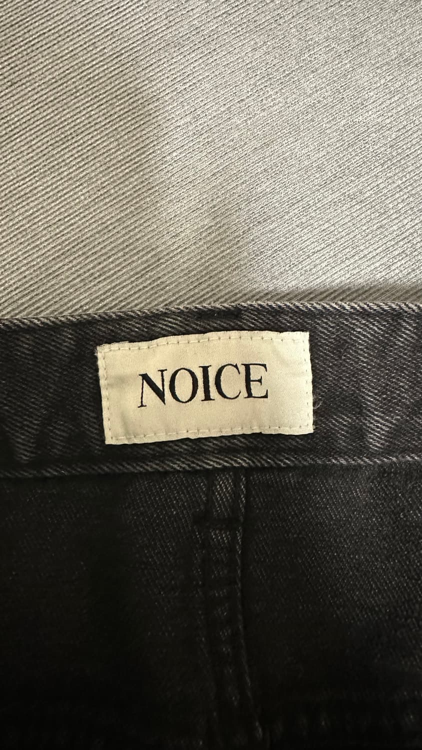 노이스 washed straight jeans black M 판매 상품이미지3