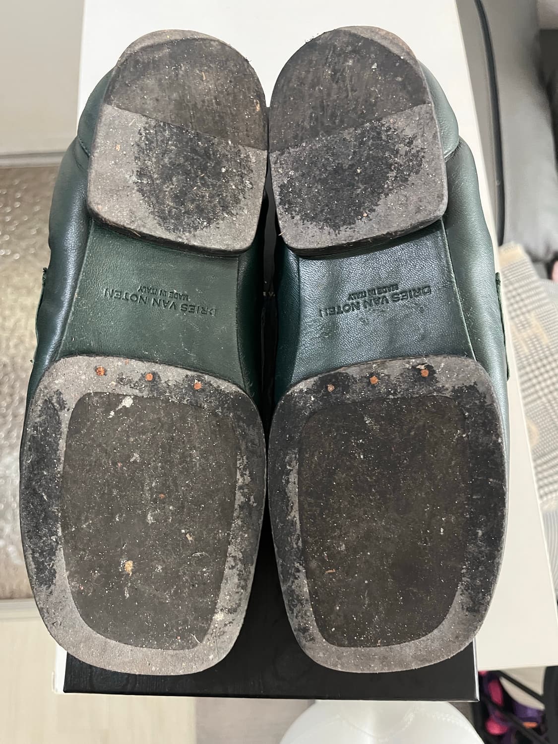 드리스 반 노튼 패디드 로퍼 그린 42사이즈 상품이미지5