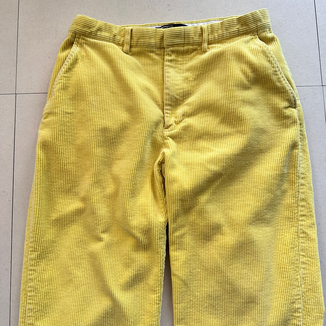 90s 폴로 헤비 코튼 코듀로이 옐로우 팬츠 32/34 상품이미지2