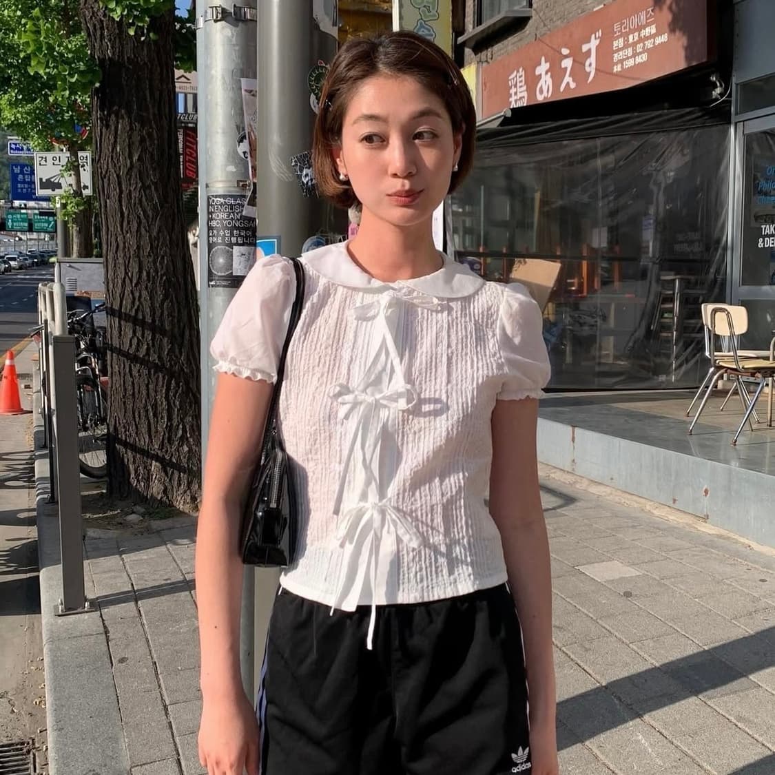 [M] 아옵트 리본 퍼프 블라우스 상품이미지4
