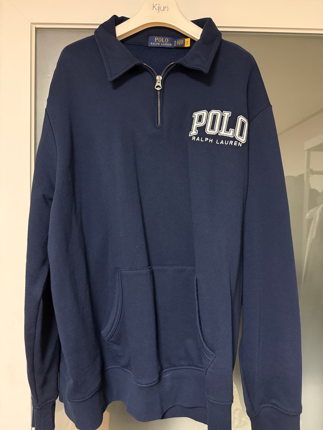 Polo ralph lauren 폴로 플리스 카라 네이비 맨투맨 XL 상품이미지4