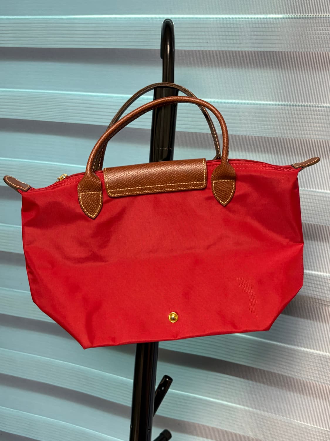 롱샴 르 플리아쥬 레드 핸들백 상품이미지2