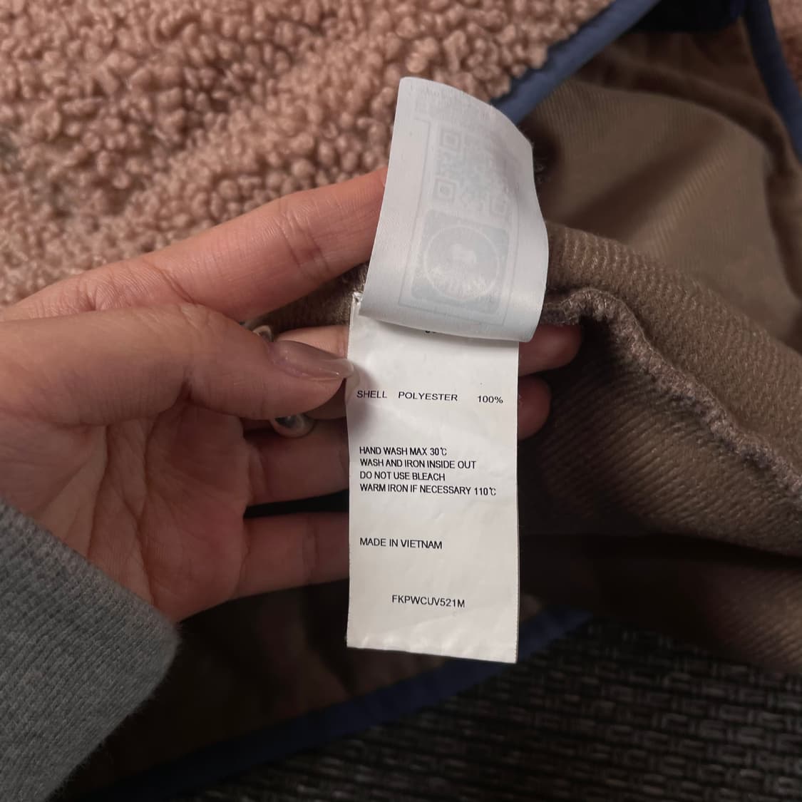 키르시 베이지 블루포켓 뽀글이 플리스 후드집업 1  상품이미지8