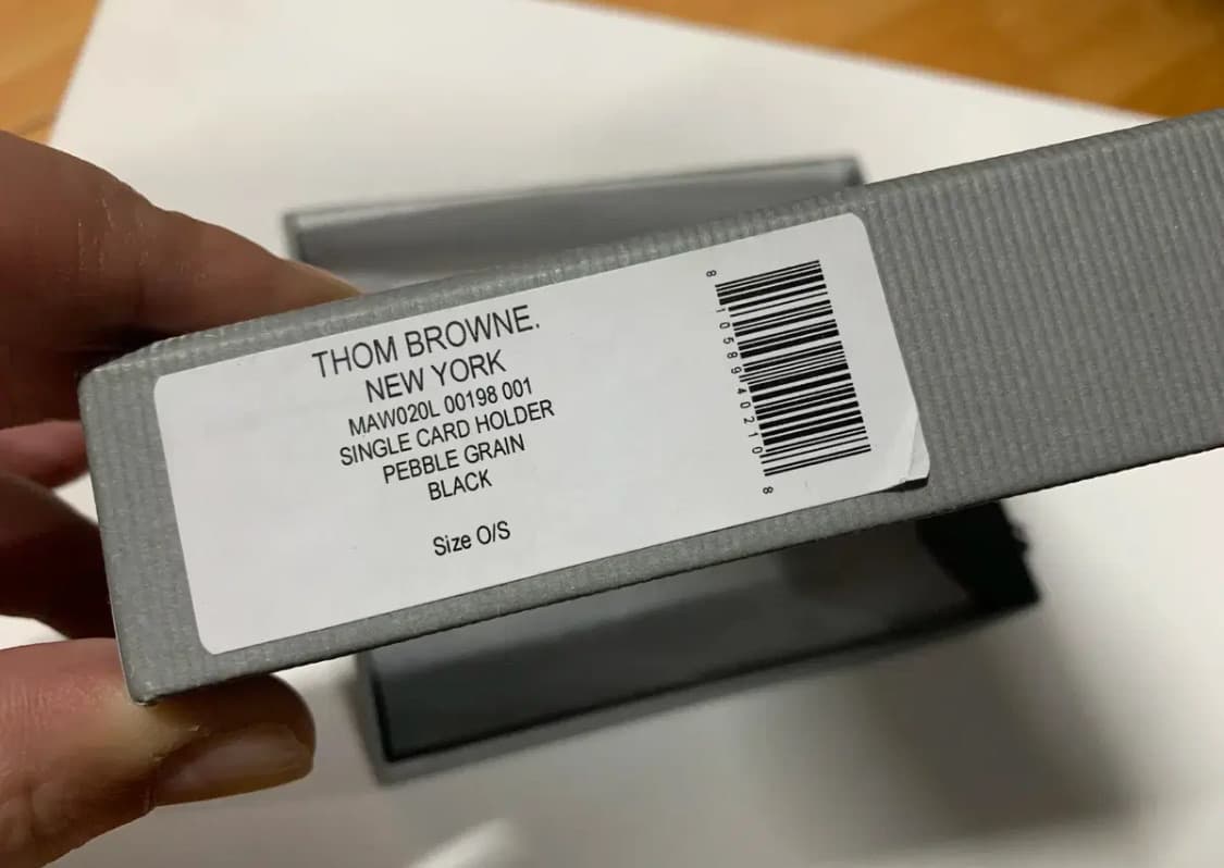 THOM BROWNE 톰 브라운 싱글 카드 홀더(페블 그레인 레더) 상품이미지2