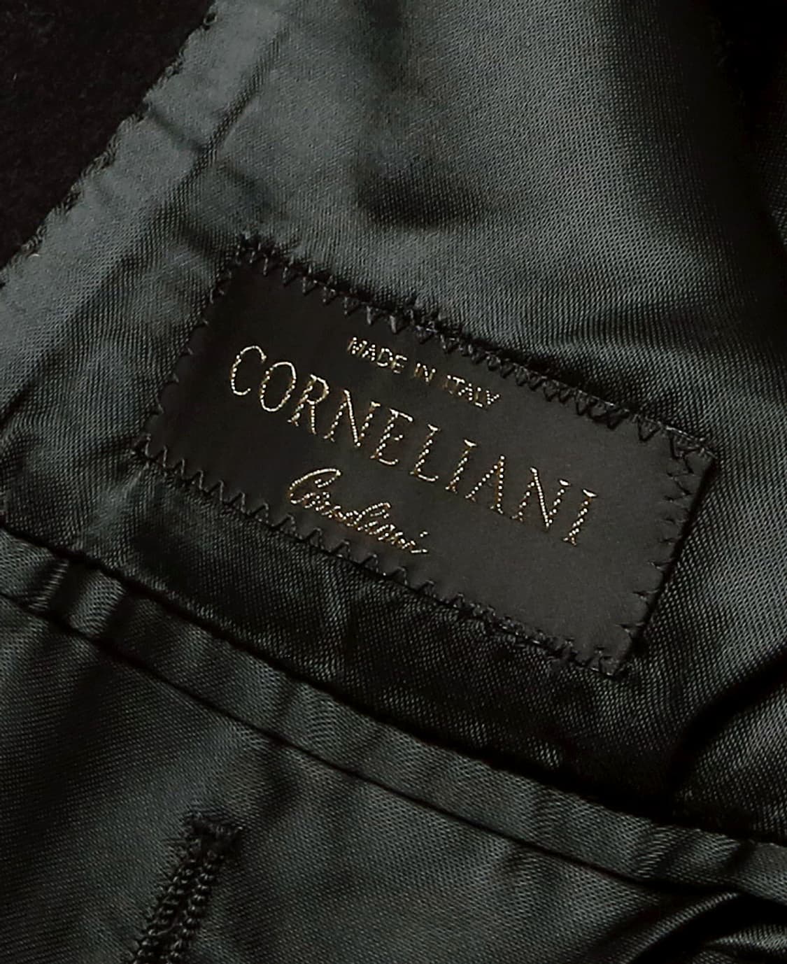 꼬르넬리아니 [Corneliani] 블랙 버진울 캐시미어 체스터필드 코트 상품이미지7