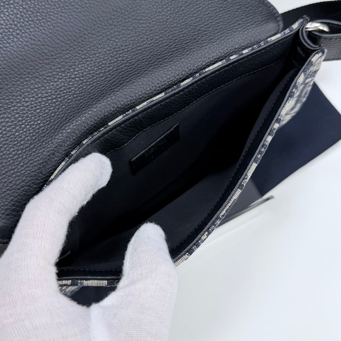 [S급/OS] 디올 오블리크 자카드 메신저 새들백 파우치 크로스백 상품이미지7