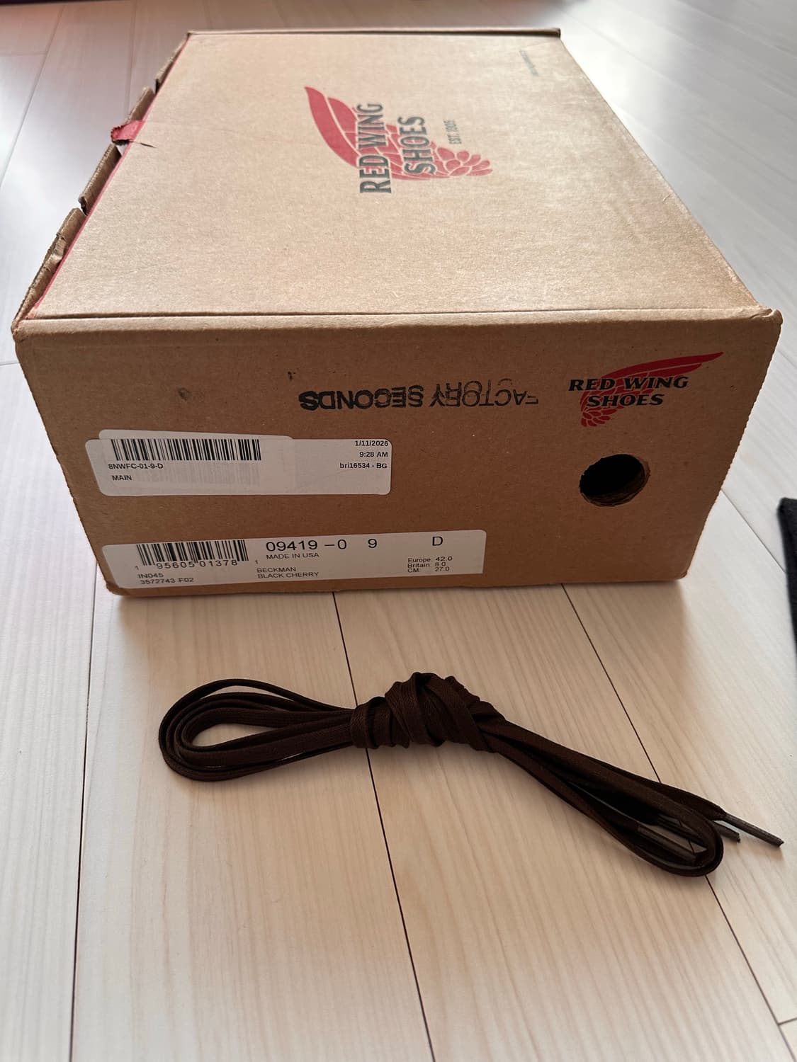 레드윙 9419 벡맨 블랙체리 270mm 상품이미지7