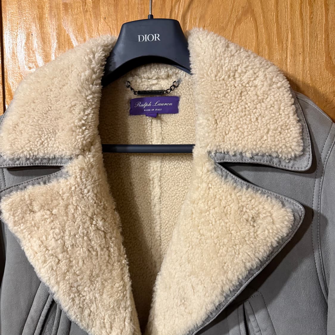 랄프로렌 퍼플라벨 롱우드 시어링 무스탕 코트 자켓 상품이미지2