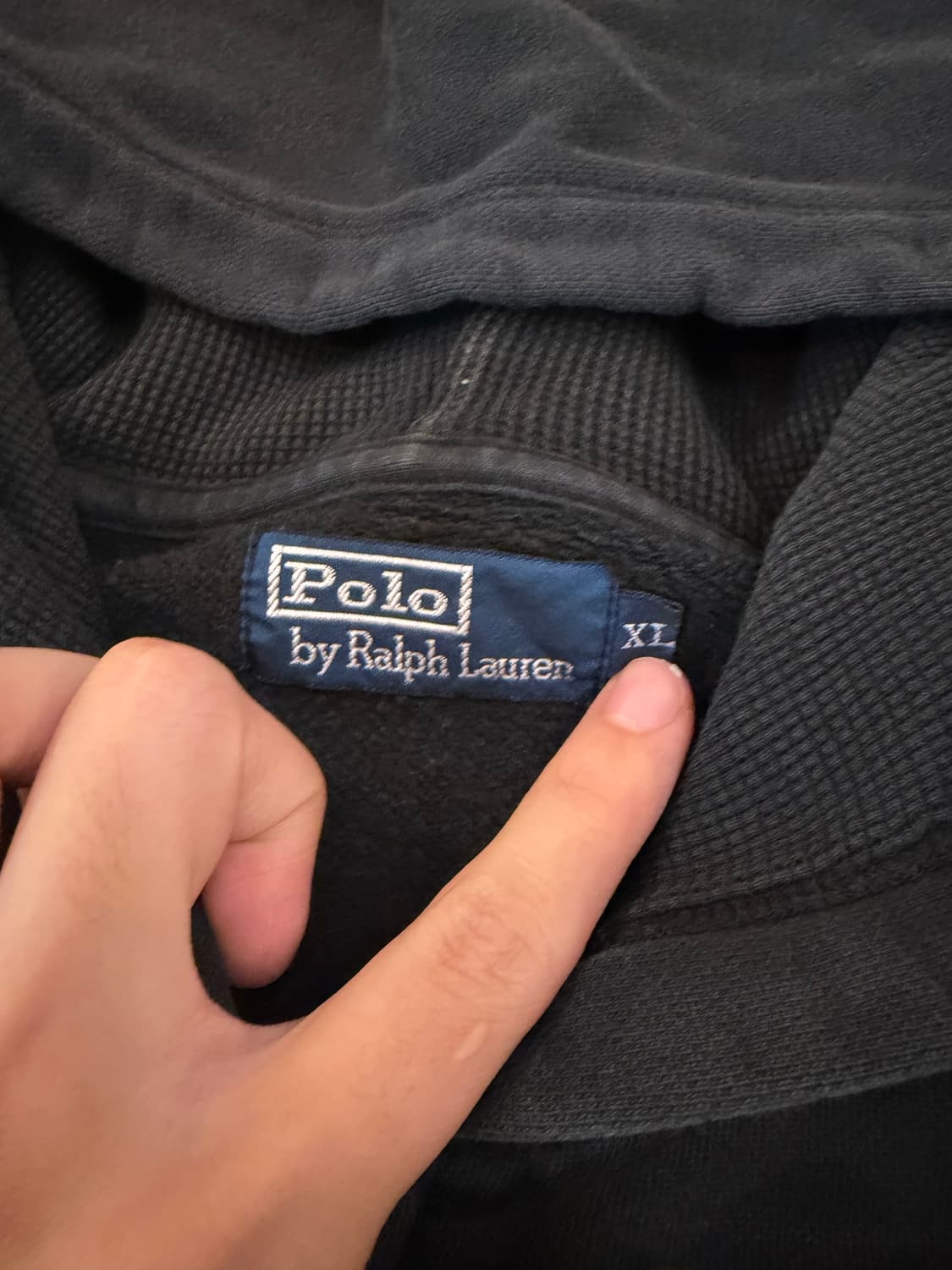 폴로 랄프로렌 빅포니 치프키프 후드집업 블랙 레드 상품이미지4