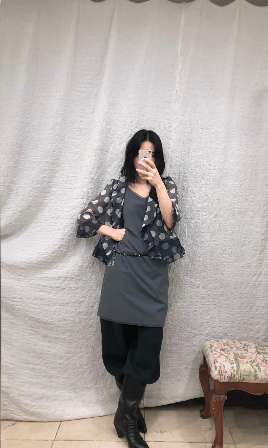 polka sheer frill jacket 상품이미지5