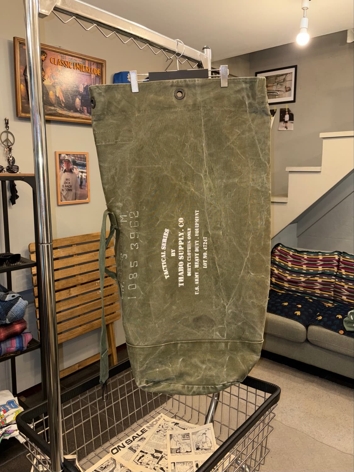 60-70‘s US Army stencil duffle bag 상품이미지8
