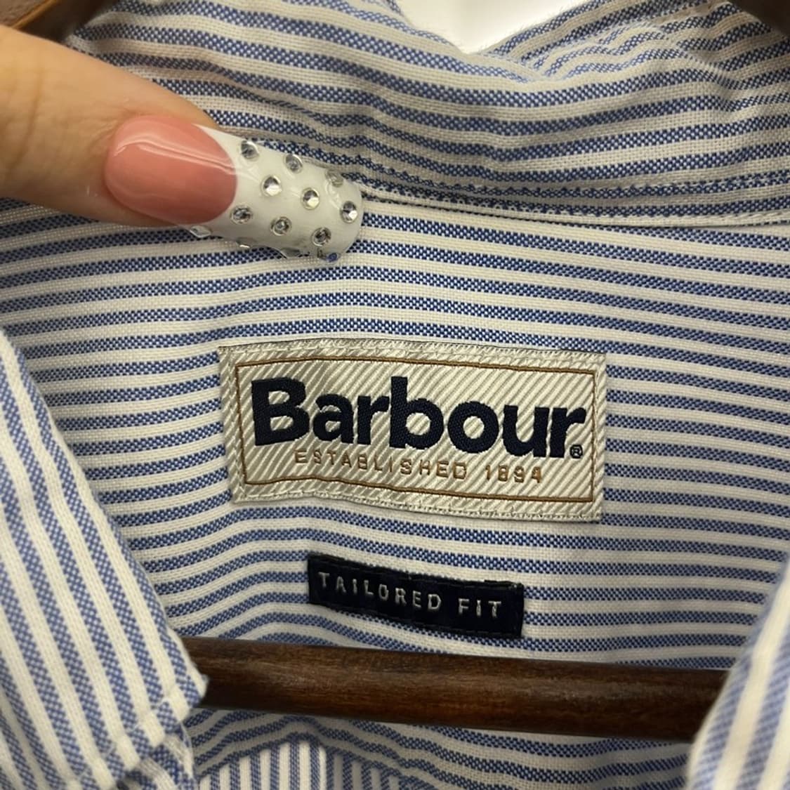 바버 캐주얼 모던시크 스트라이프 포켓로고 셔츠 105 C10066 상품이미지5