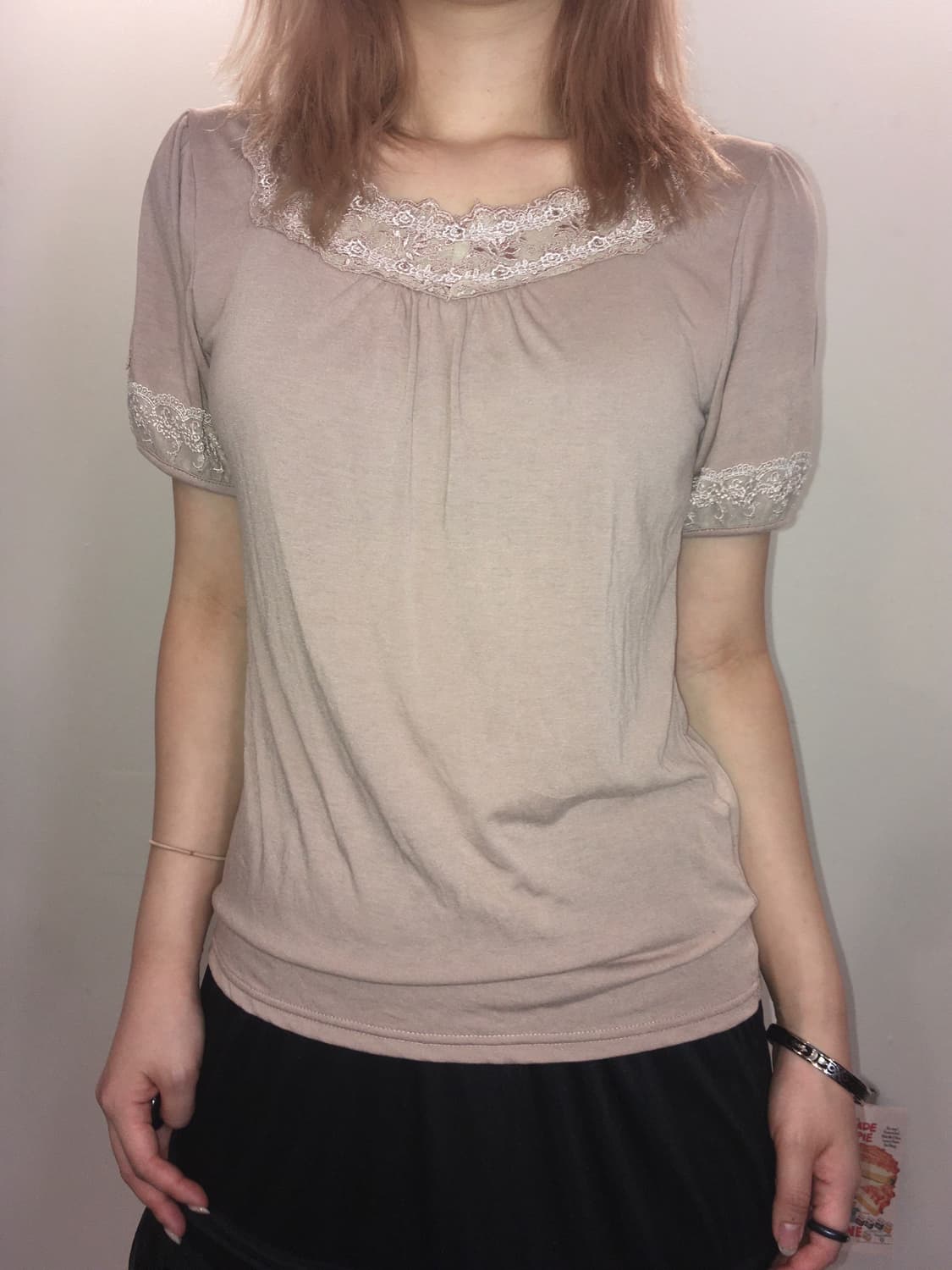 Axes femme pink lace puff t shirt 상품이미지5