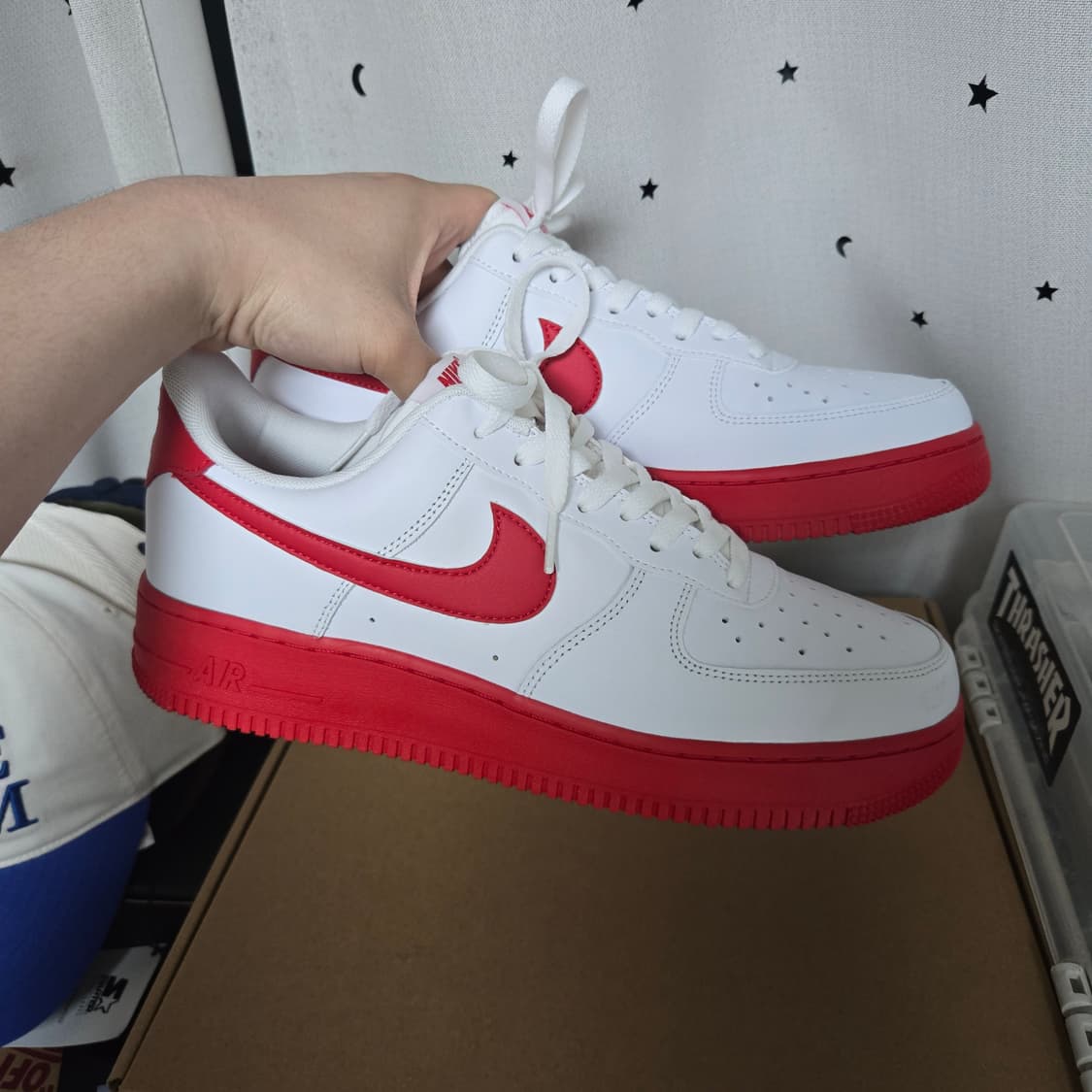 [285] 나이키 에어포스 빨창 (흰빨( 상품이미지3