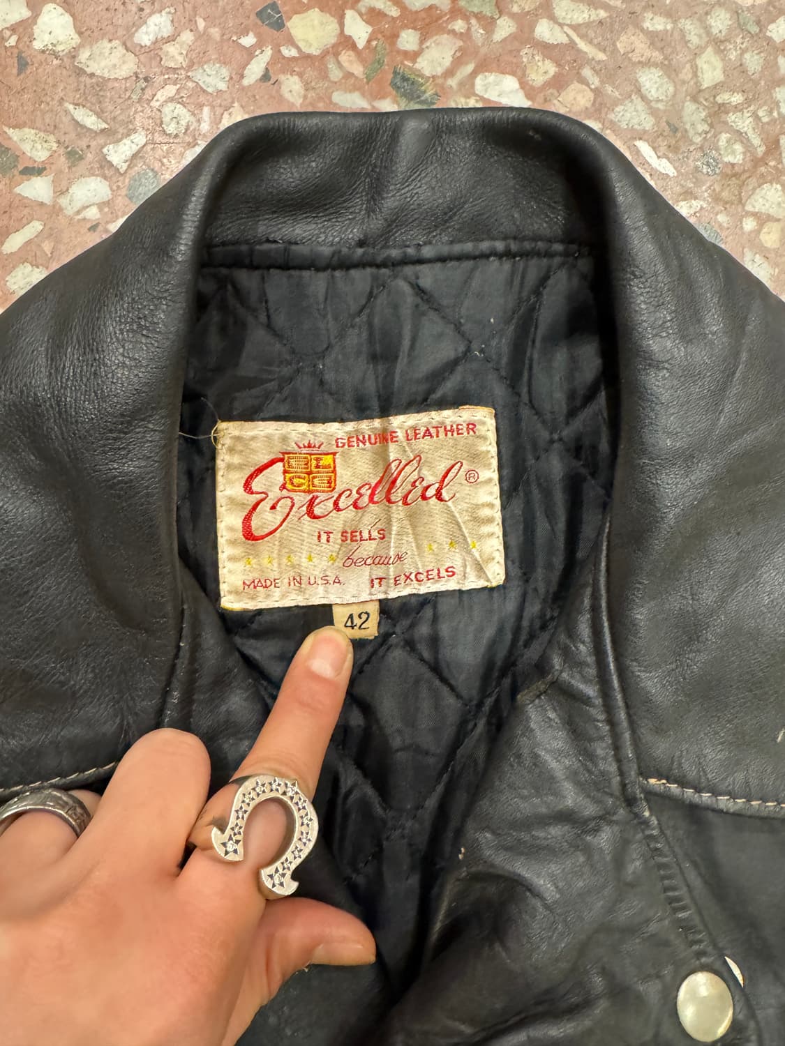 70s Excelled 더블 라이더자켓 (42) 상품이미지9