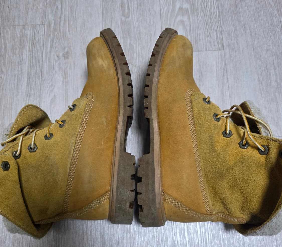 팀버랜드 옐로우 플리스 털 안감 롤탑 부츠 240 상품이미지8