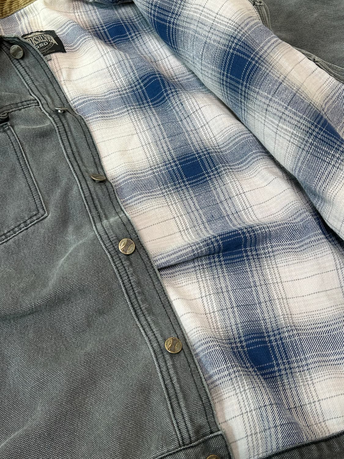 80s 퀵실버 솔트 워터 데님 USA 코듀로이 블랙 워싱 워크자켓 상품이미지8