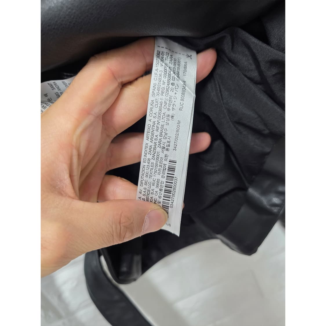 택포// 자라 ZARA 블랙 레더 자켓 M 상품이미지3