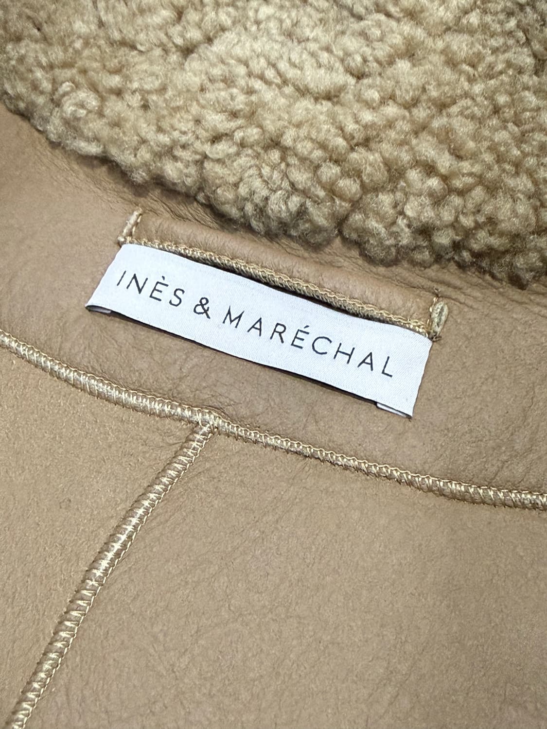 Ines&marechal 한섬 이네스앤마샬 쉽스킨 롱 무스탕 상품이미지6