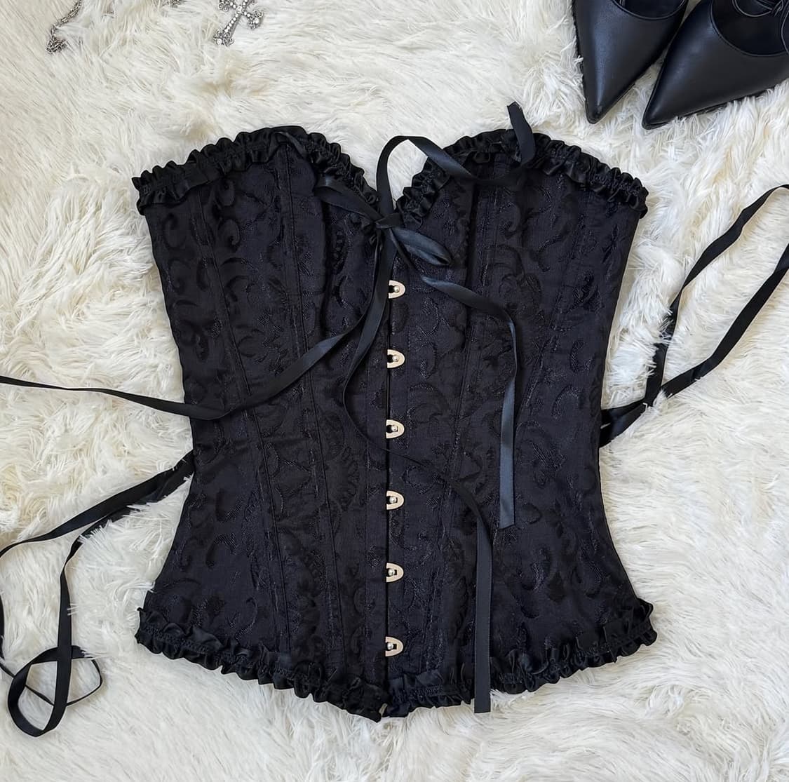 락시크 코디 세트 롱슬리브&코르셋 상품이미지4