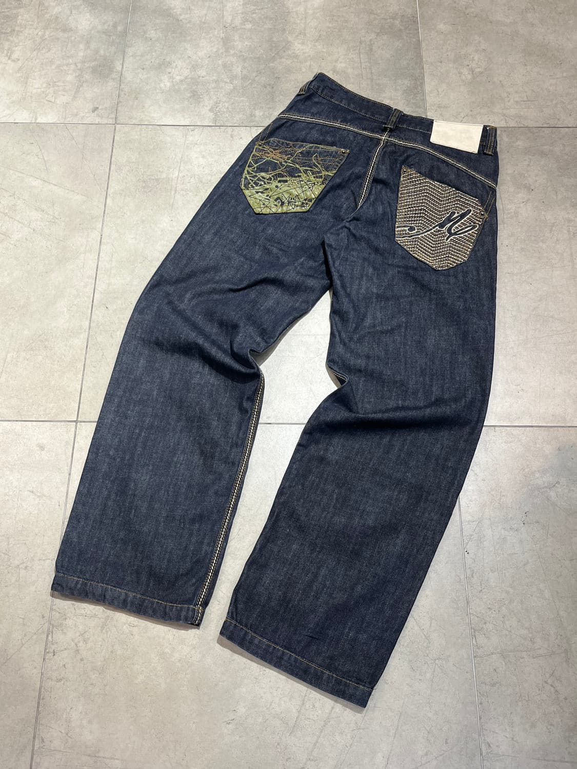 마자 플라바 카모 자수 올드스쿨 데님팬츠 상품이미지7