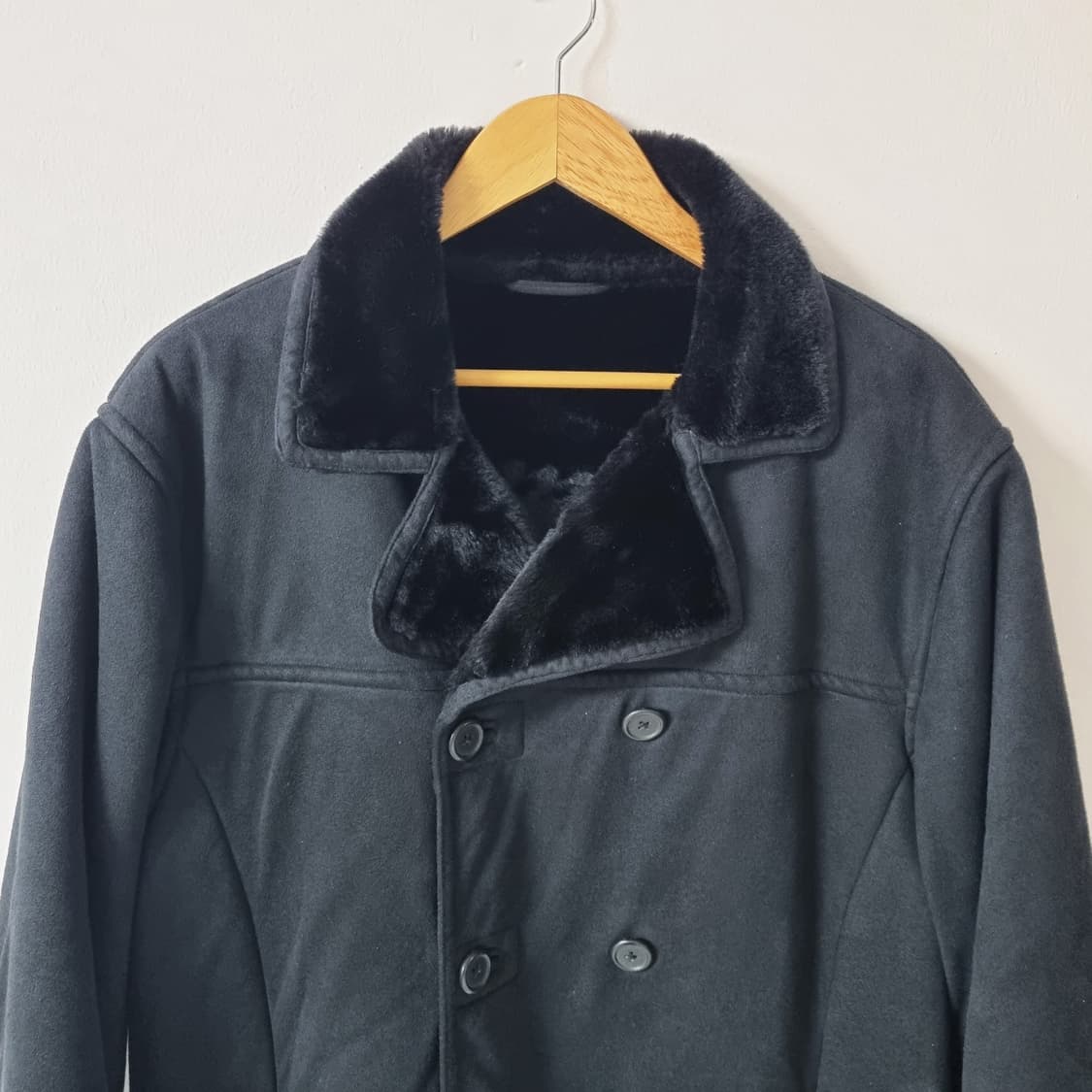 빈티지 스웨이드 더블코트 블랙 - L 상품이미지2