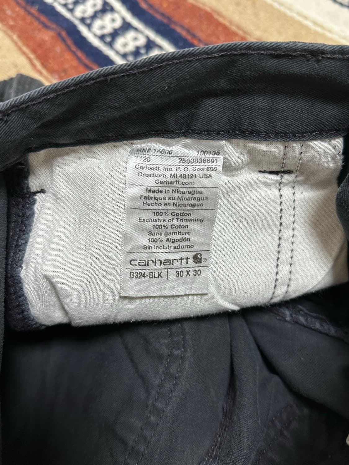 [칼하트] •Carhartt Carpenter Pants B324-BLK 상품이미지7