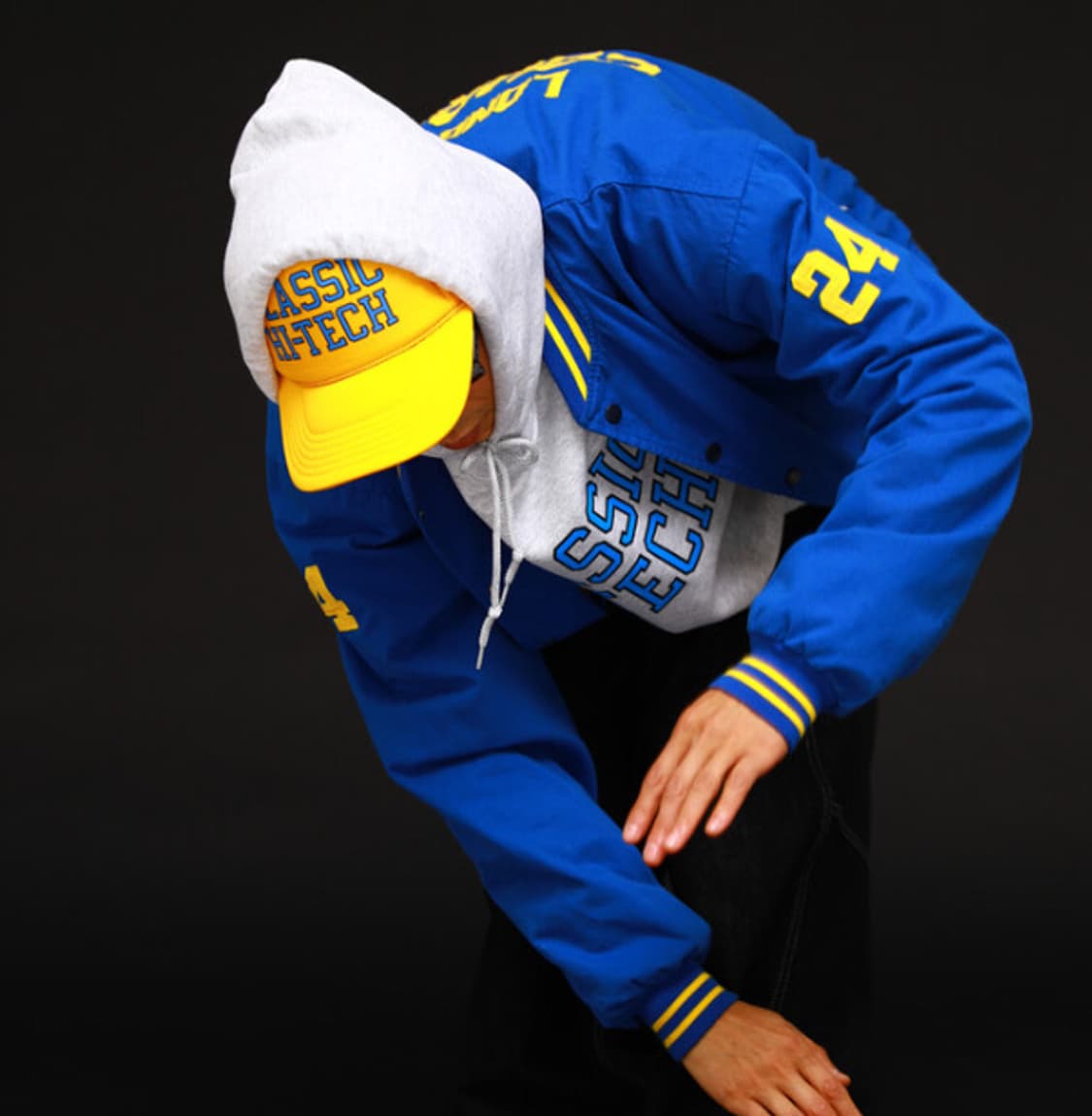 롱바케이션 롱바케 바시티 자켓 블루 V 상품이미지6