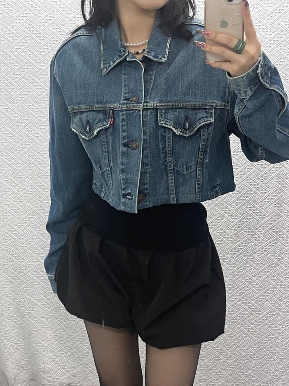 리바이스 70550 빈티지 스트릿 커스텀 크롭 데님자켓 M C11959 상품이미지1