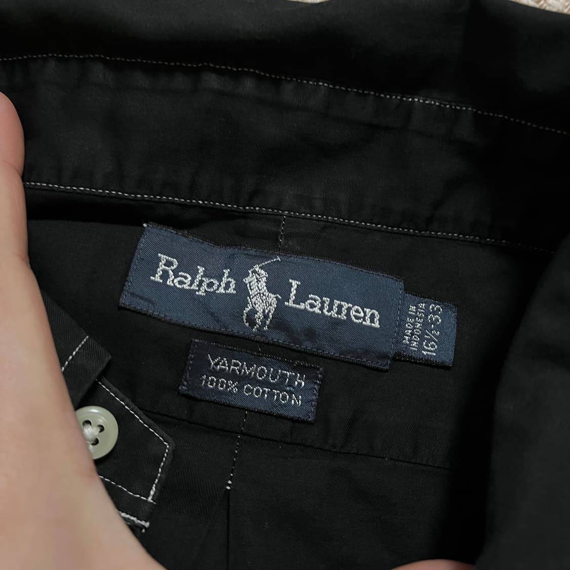 [정품] 폴로 블랙 / 화이트포니 스티치 셔츠 [ 16 ] 상품이미지4