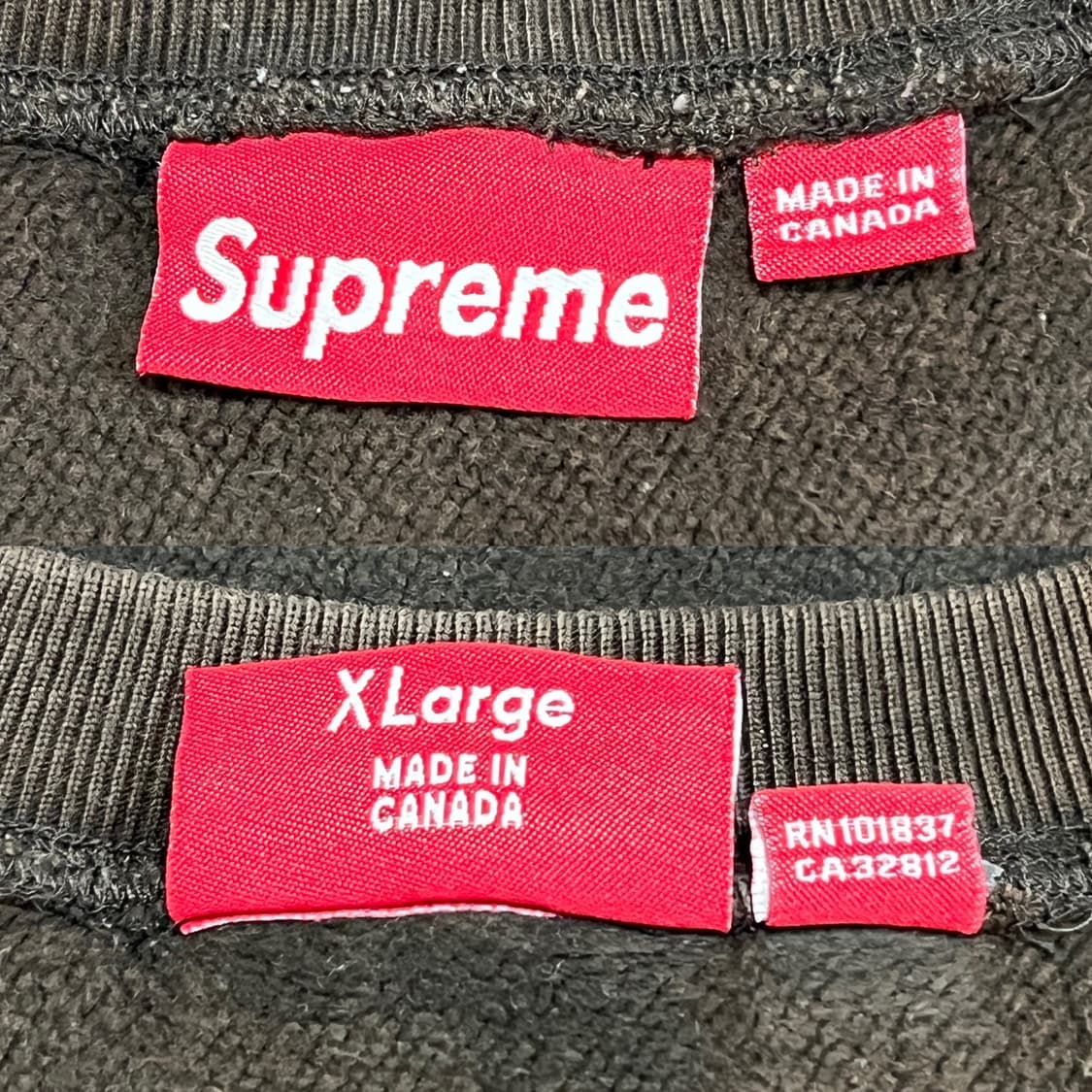 슈프림 2003 브라운 박스로고 크루넥 상품이미지5