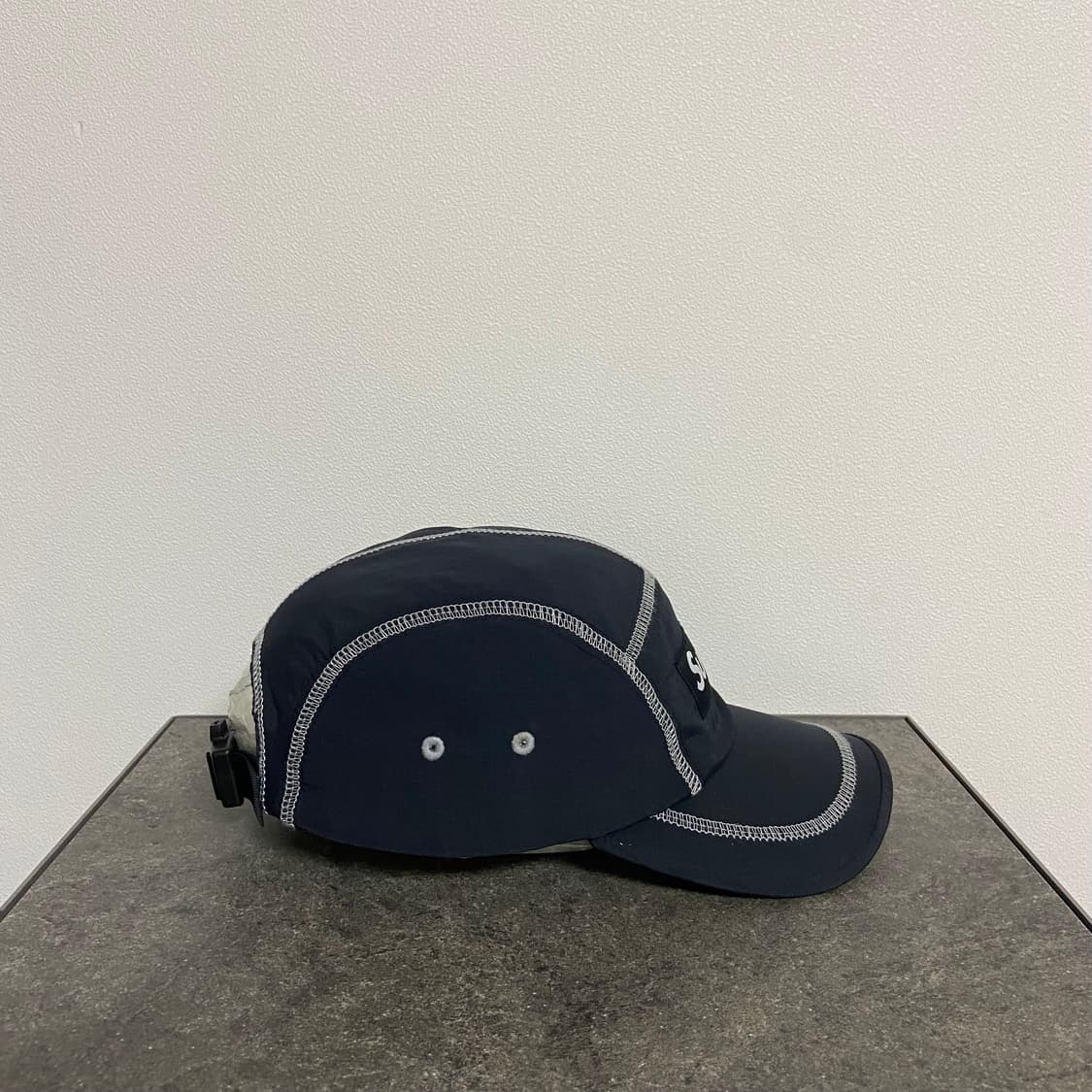 (OS) 슈프림 박스로고 캠프캡 모자 23SS 리플렉티브 스티치 블랙 상품이미지3