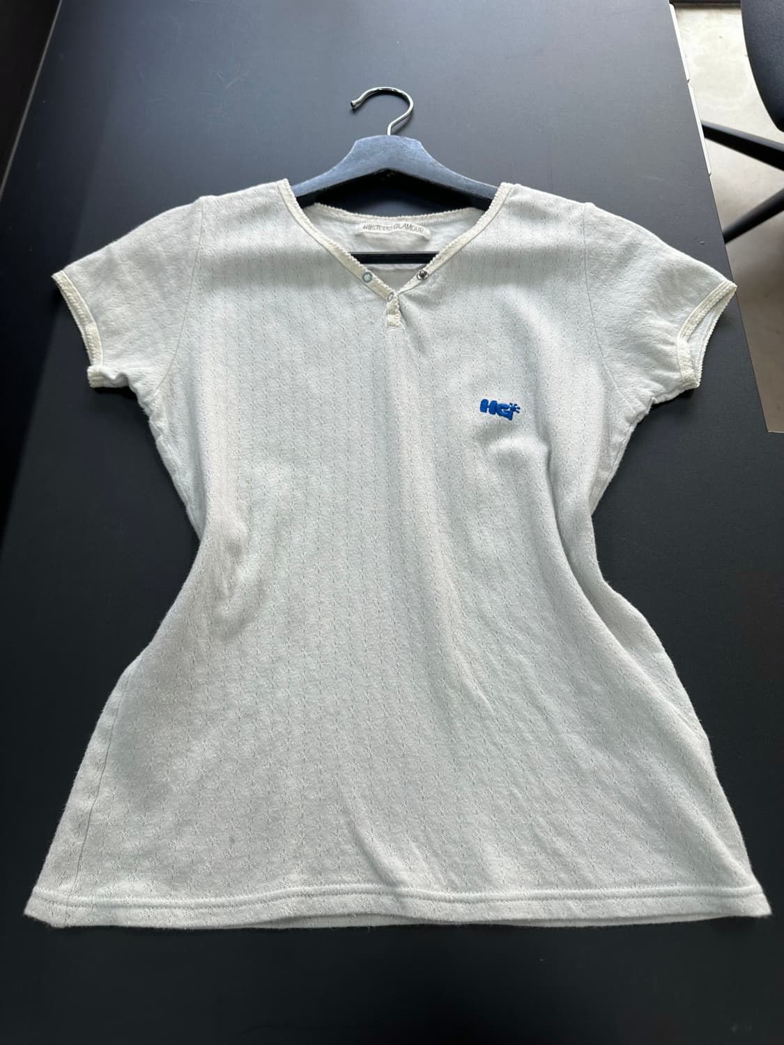 히스테릭글래머 HG 버튼 배색 반팔티 상품이미지4