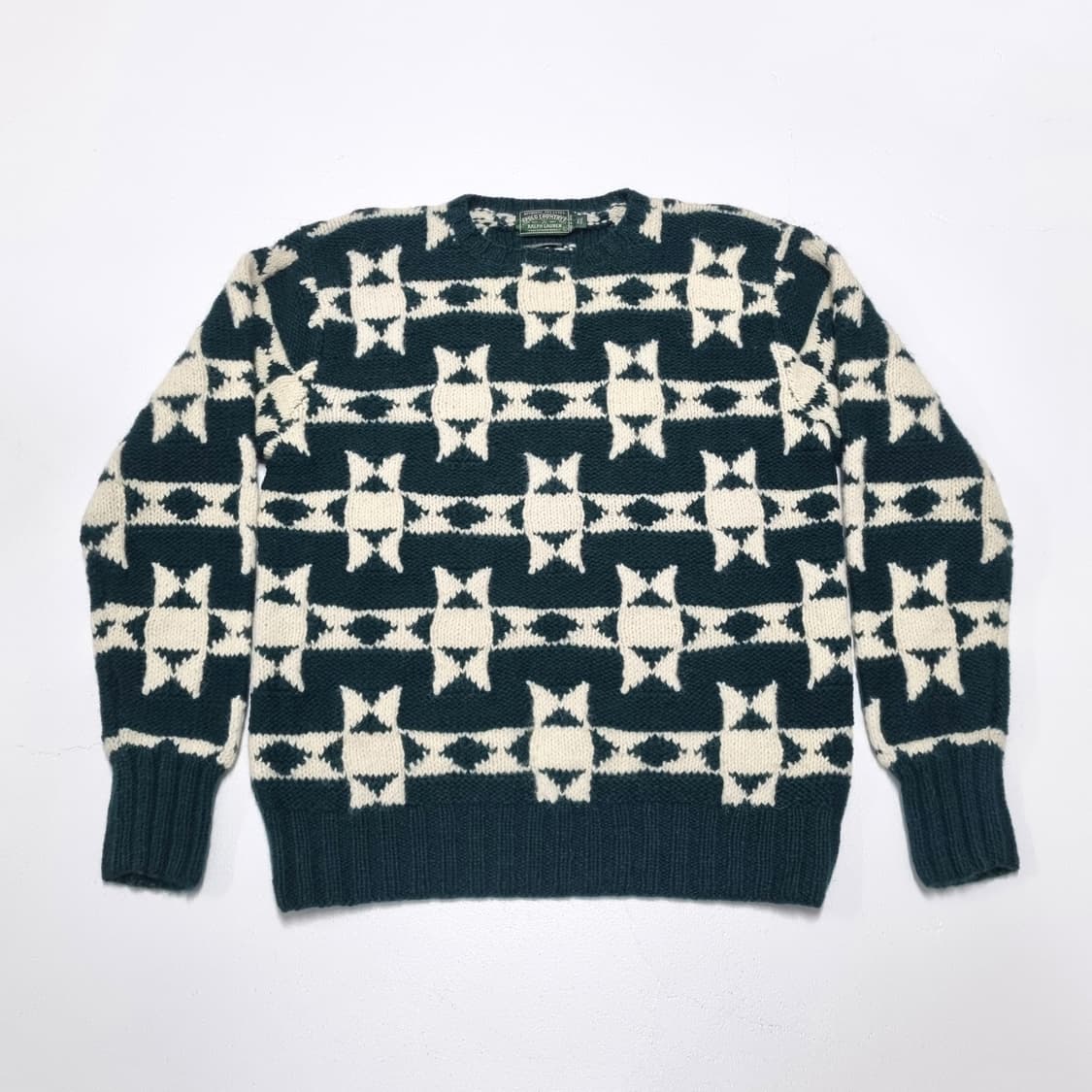 90S 폴로 컨트리 네이티브 아메리칸 스웨터 - L 상품이미지1