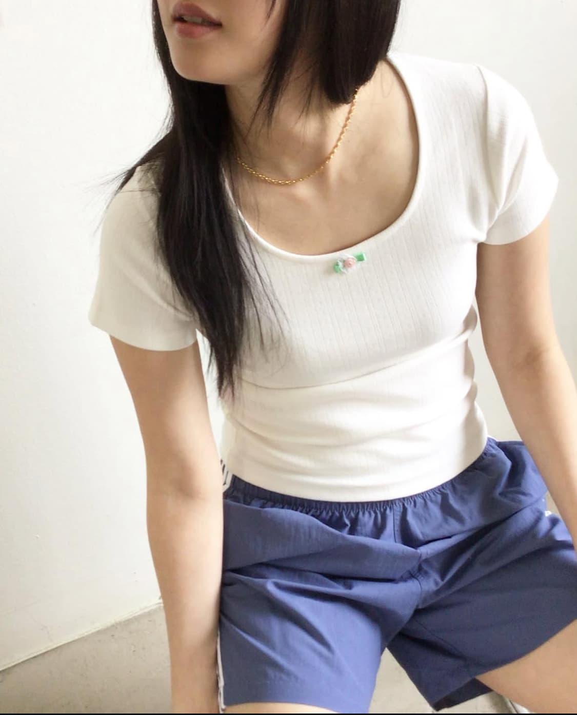 포니테일 ponytail Petit Ribbon T-Shirts 상품이미지1