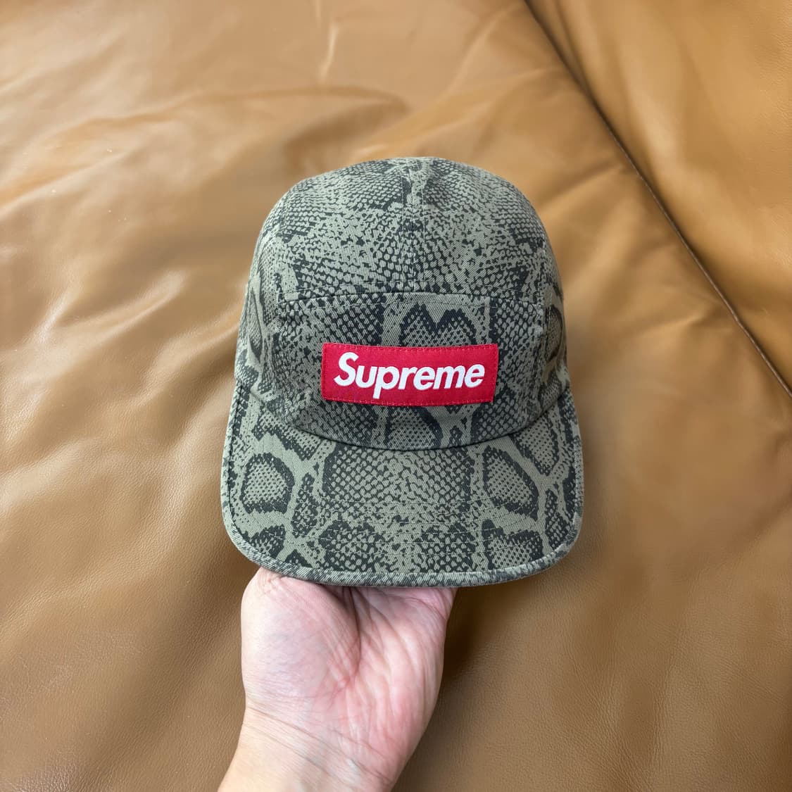 Supreme 슈프림 24ss 스네이크 스킨 캠프캡 모자 (Snake) 상품이미지2