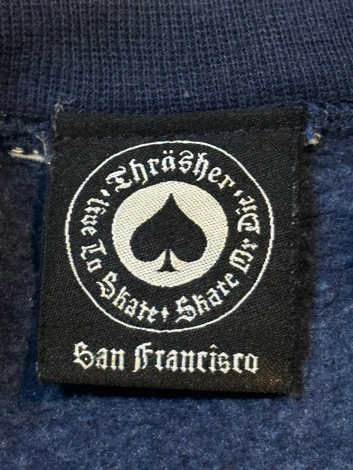 트레셔 THRASHER 플레임 로고 맨투맨 네이비 상품이미지4