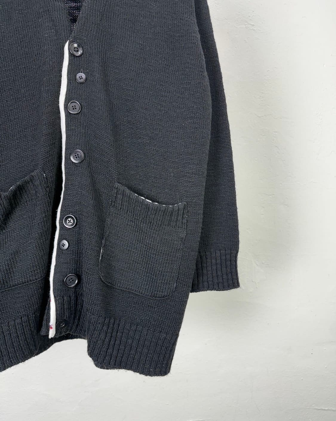 언더커버 리즘 블랙 돌 포켓 니트 가디건 상품이미지5