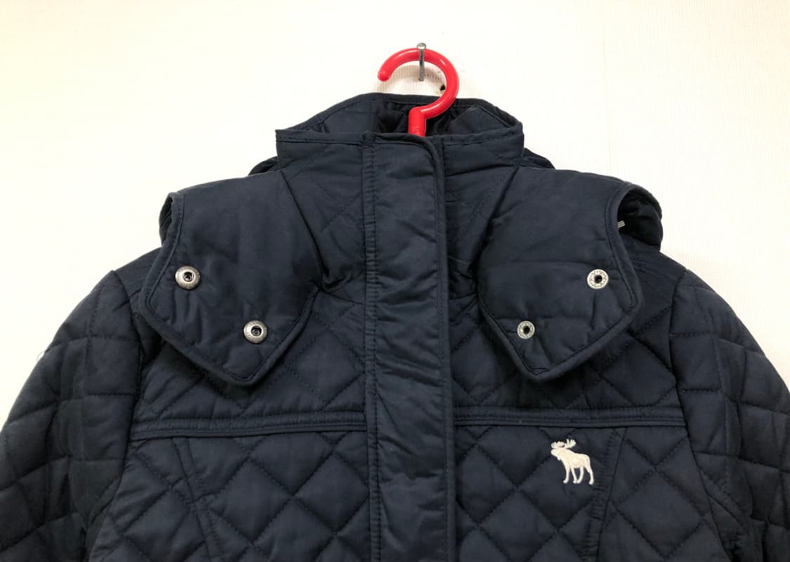 아베크롬비 여성 후드 퀼팅 누빔 자켓 _ 네이비 XS 상품이미지2