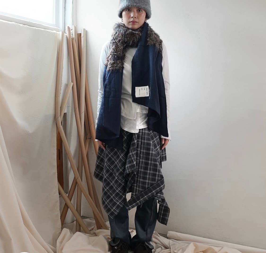 공테잎 체크스커트 상품이미지1