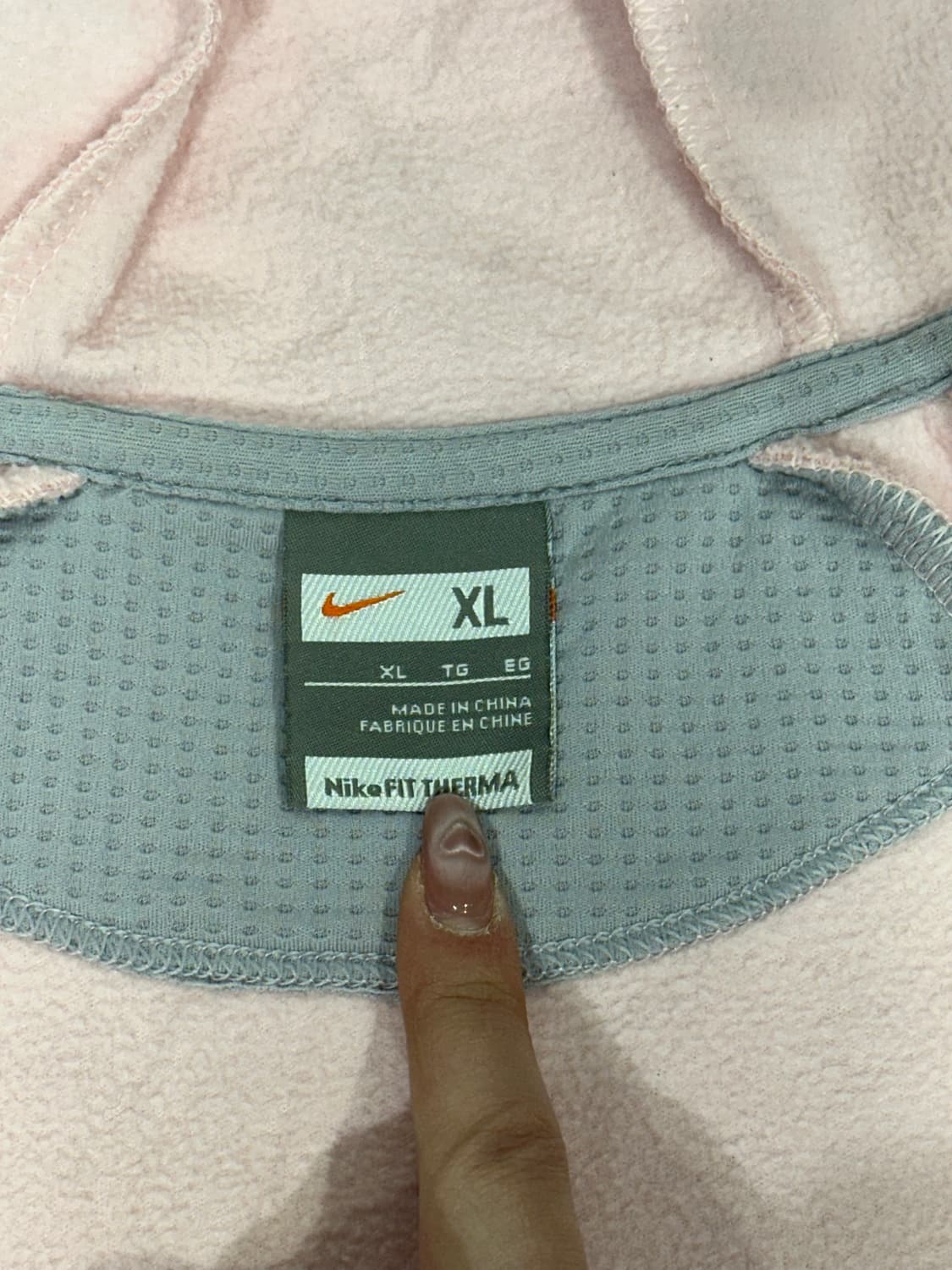 나이키 딸기우유 핑크 로고 후드집업 져지 XL 상품이미지7