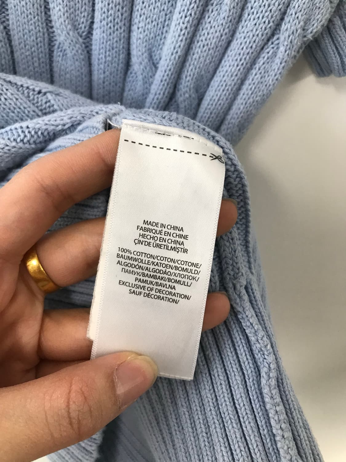 폴로 랄프로렌 신형 스카이블루 반팔 꽈배기 니트 상품이미지4