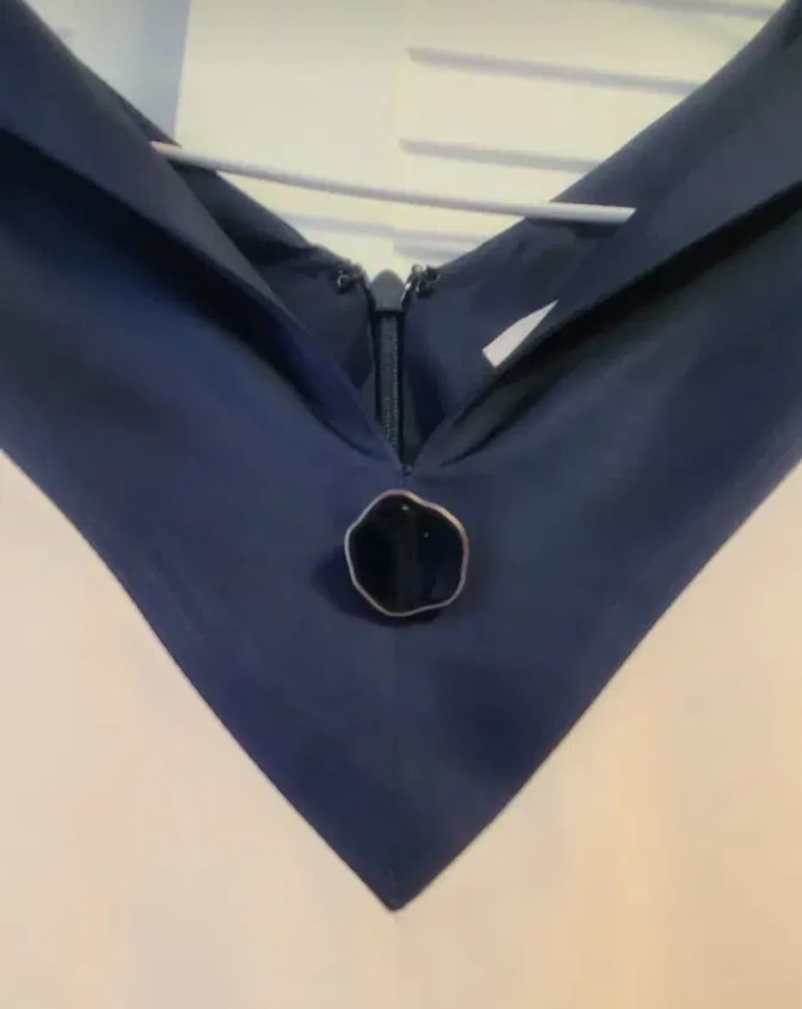 VIKI 네이비&크림 배색 롱 플레어 원피스 (배 프린팅 포인트) 상품이미지5