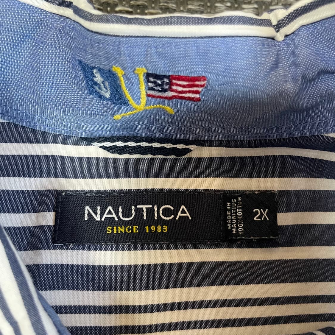 노티카 빅사이즈 스트라이프 긴팔 셔츠 2X 상품이미지4