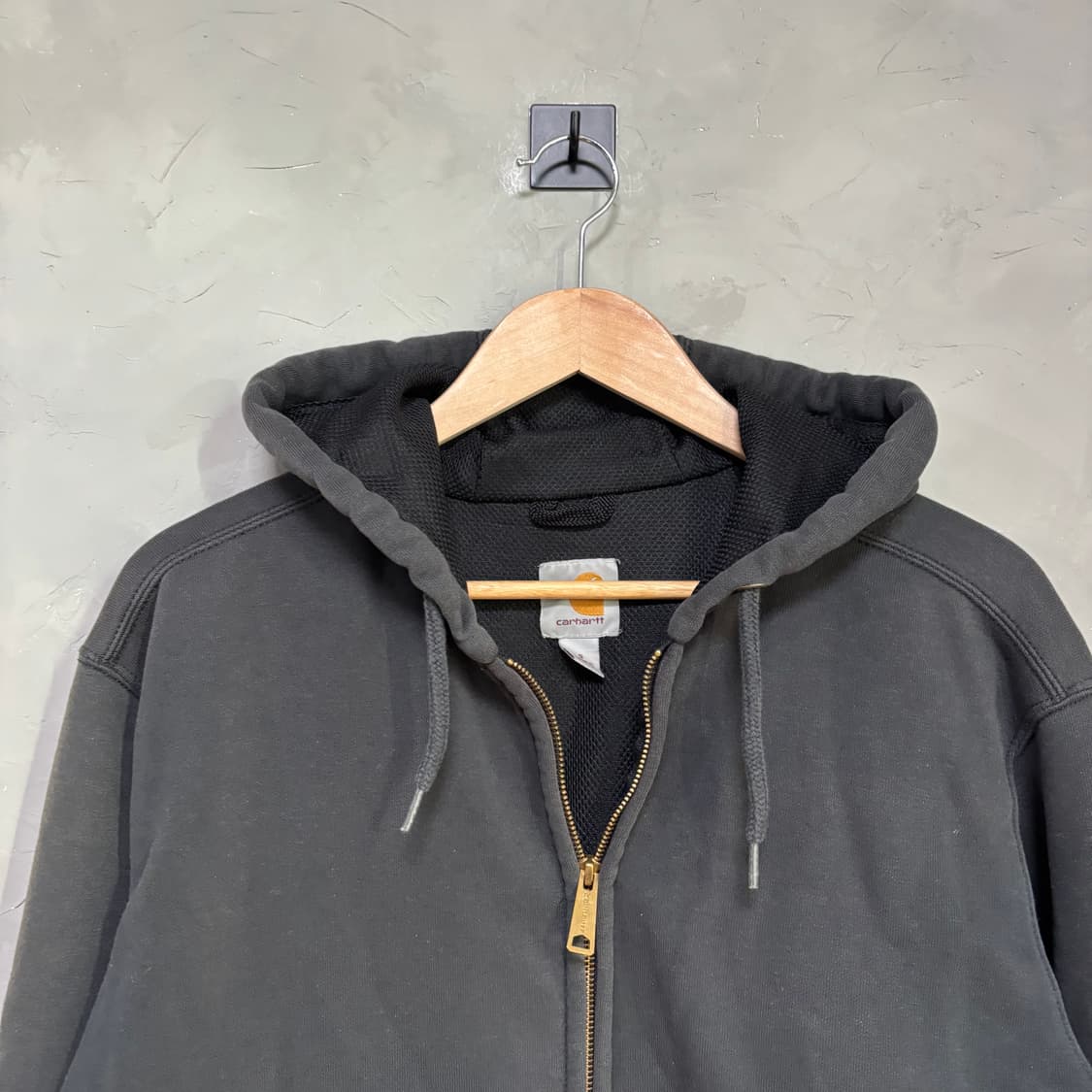 칼하트 써멀 후드집업 검정 상품이미지2