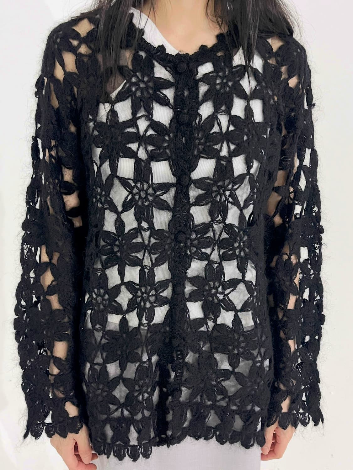 Ketty Hairy croche cardigan 상품이미지1