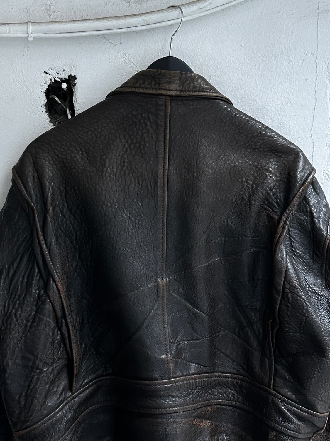 80's USA Made 아비렉스 A2 레더 봄버 자켓 상품이미지6