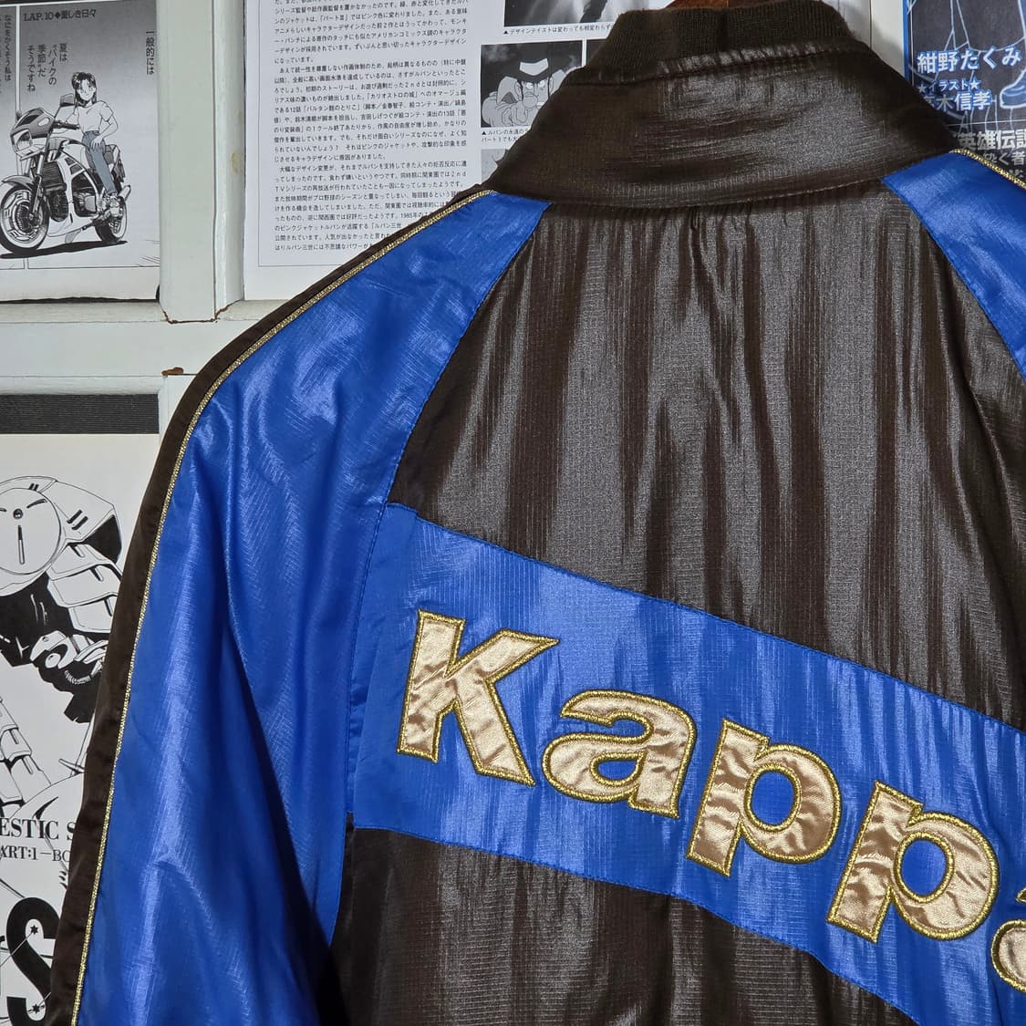 카파 블루 브라운 투웨이 누빔 점퍼 상품이미지3