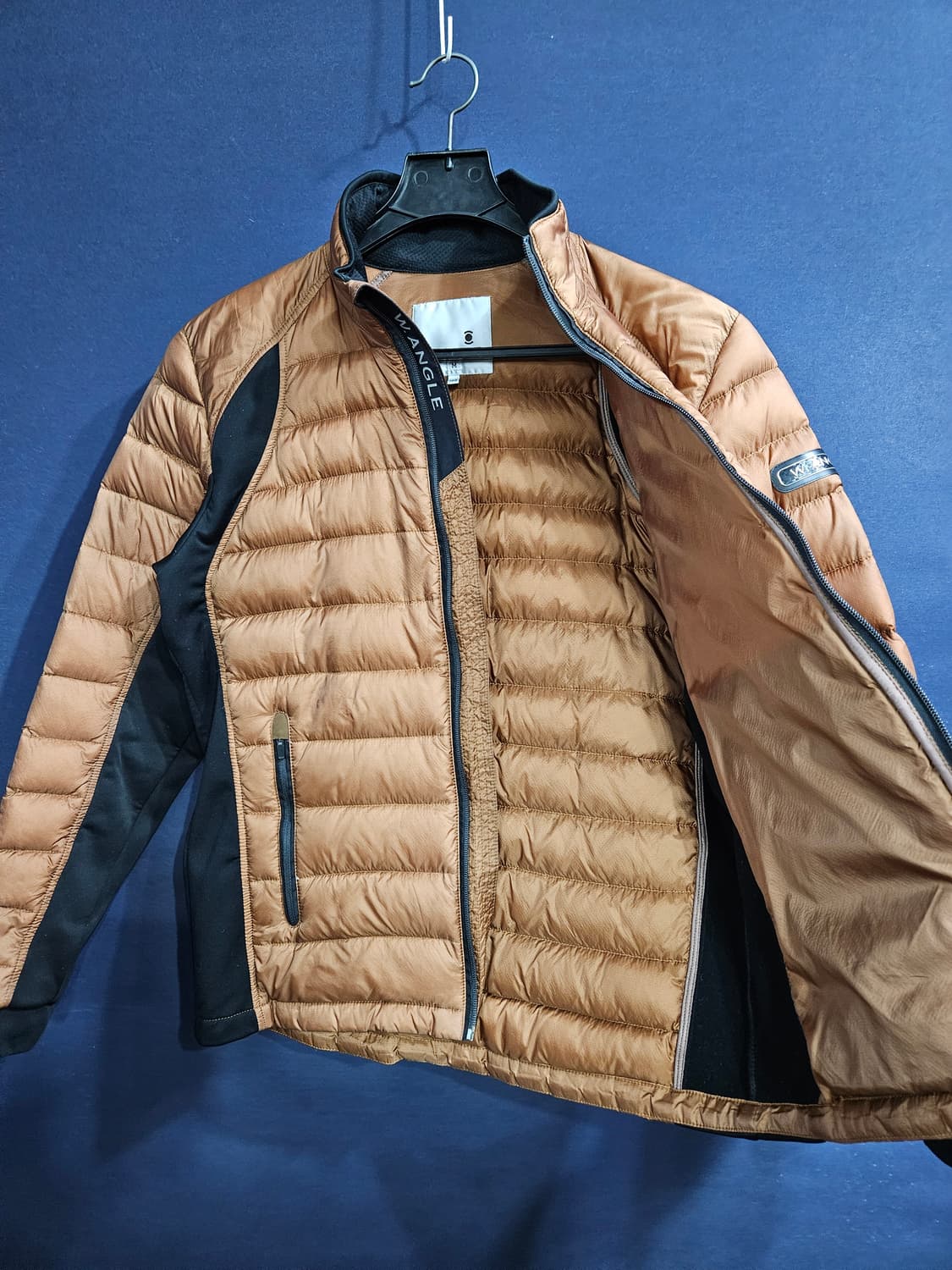 와이드앵글 라이트브라운 남성 슬림핏 100 덕다운 골프 경량패딩  상품이미지8