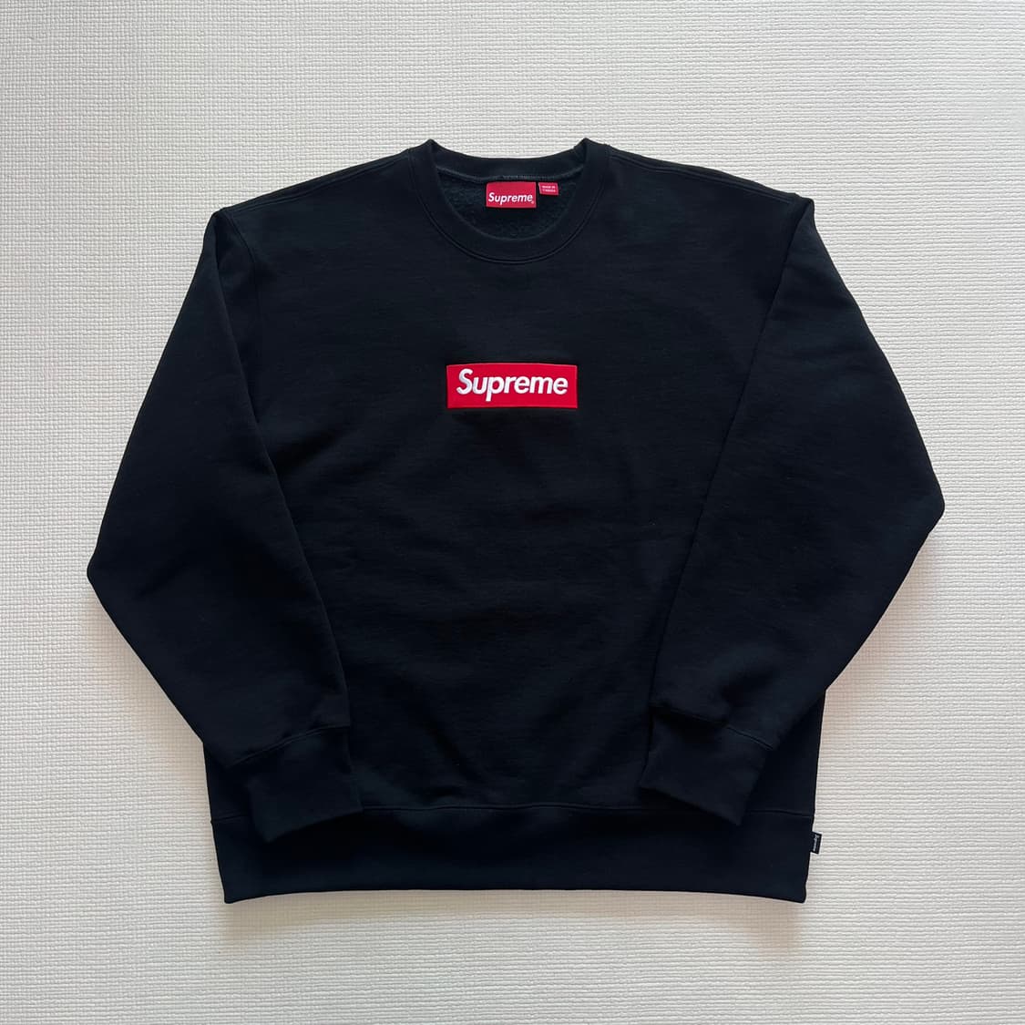 슈프림 22FW 박스 로고 크루넥 맨투맨 블랙 상품이미지2